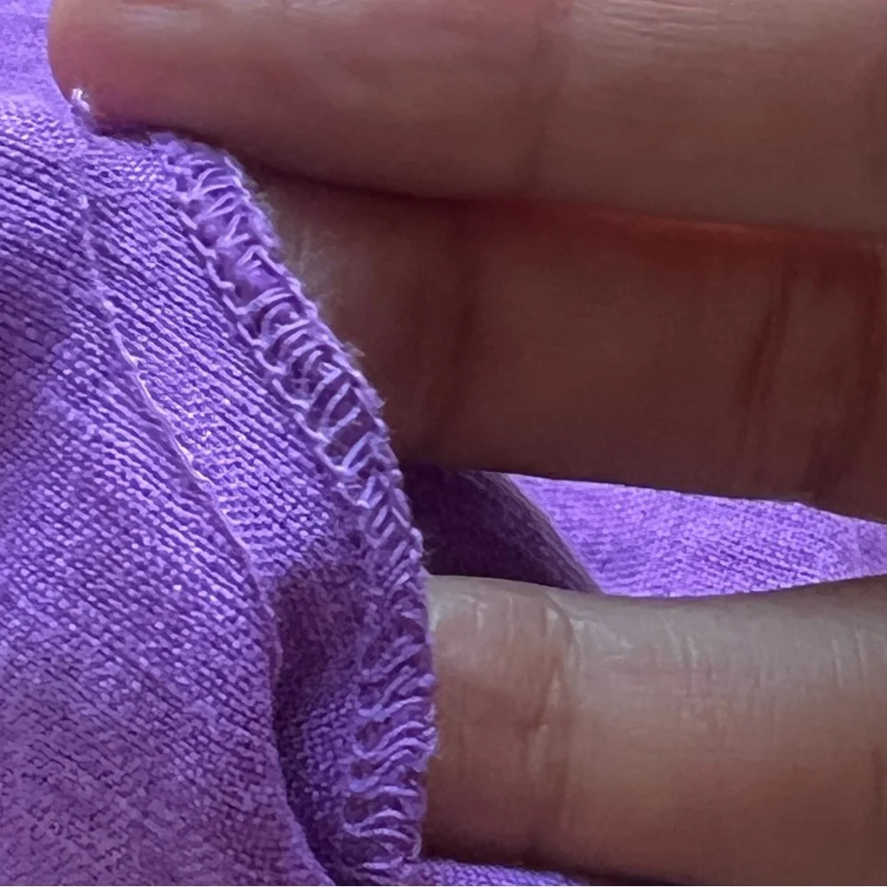 Johnny Was NOAH EASY V‑NECK Embroidered Top Mandarin Collar Purple Lilac Size M - Picture 12 of 16